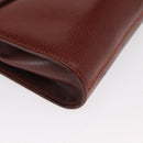 GIVENCHY Shoulder Bag Leather embossed Brown Gold Auth ka2110-10