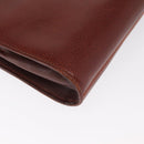 GIVENCHY Shoulder Bag Leather embossed Brown Gold Auth ka2110-12