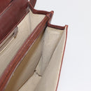 GIVENCHY Shoulder Bag Leather embossed Brown Gold Auth ka2110-18