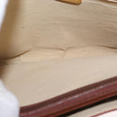 GIVENCHY Shoulder Bag Leather embossed Brown Gold Auth ka2110-20