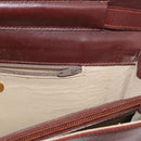 GIVENCHY Shoulder Bag Leather embossed Brown Gold Auth ka2110-21