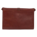 GIVENCHY Shoulder Bag Leather embossed Brown Gold Auth ka2110-3