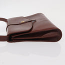 GIVENCHY Shoulder Bag Leather embossed Brown Gold Auth ka2110-5