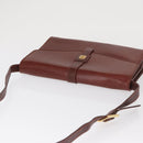 GIVENCHY Shoulder Bag Leather embossed Brown Gold Auth ka2110-6