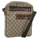 GUCCI GG Supreme Shoulder Bag PVC Leather Beige 92551 Auth ka2120-1