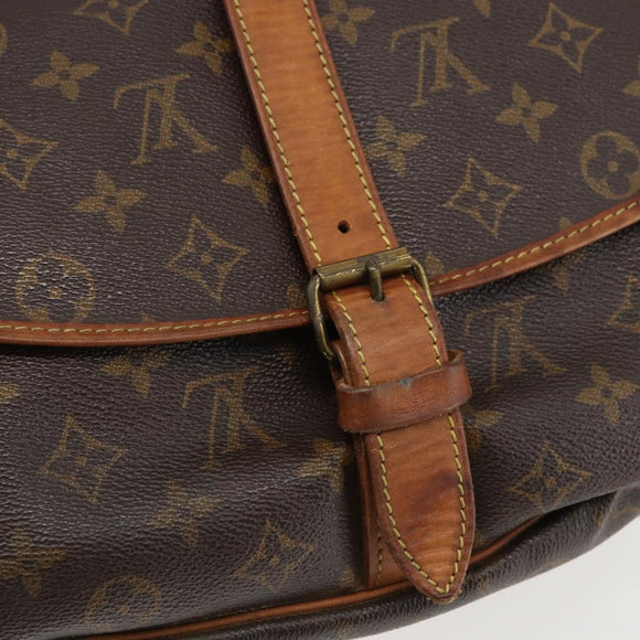 LOUIS VUITTON Monogram Saumur 35 Shoulder Bag M42254 LV Auth ka2121