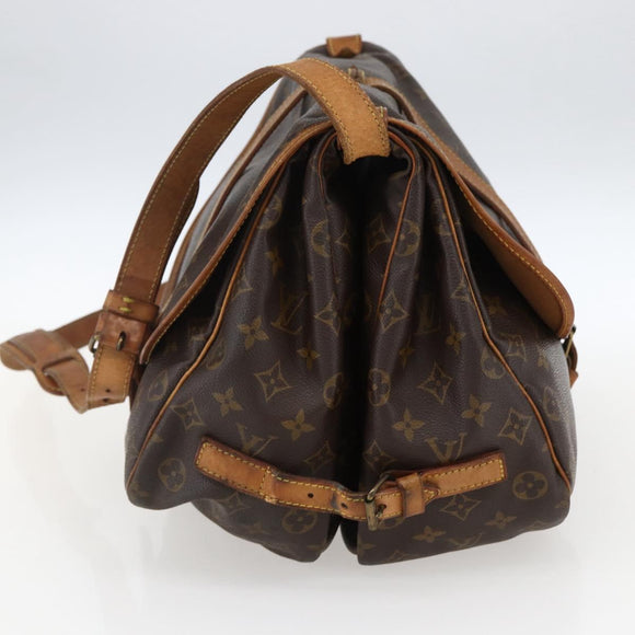 LOUIS VUITTON Monogram Saumur 35 Shoulder Bag M42254 LV Auth ka2121