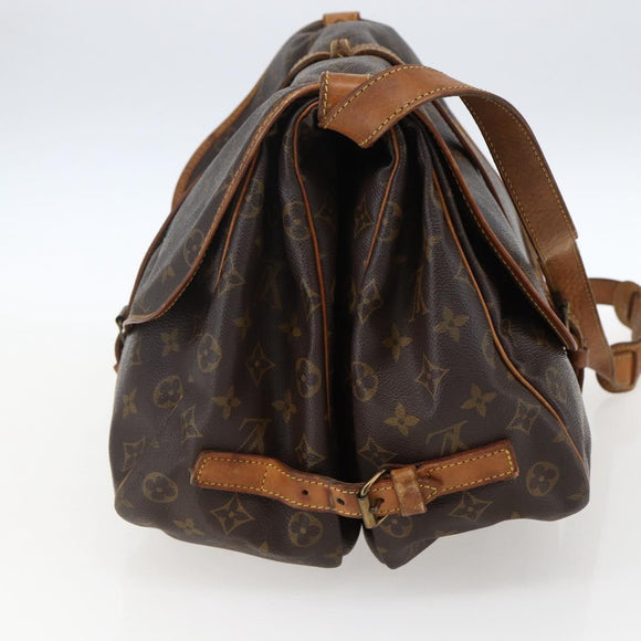 LOUIS VUITTON Monogram Saumur 35 Shoulder Bag M42254 LV Auth ka2121