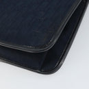 Christian Dior Trotter Canvas Shoulder Bag Navy Gold Auth ka2125-15