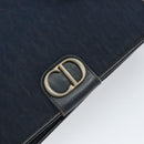 Christian Dior Trotter Canvas Shoulder Bag Navy Gold Auth ka2125-17