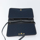 Christian Dior Trotter Canvas Shoulder Bag Navy Gold Auth ka2125-11