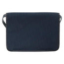 Christian Dior Trotter Canvas Shoulder Bag Navy Gold Auth ka2125-2