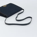 Christian Dior Trotter Canvas Shoulder Bag Navy Gold Auth ka2125-7