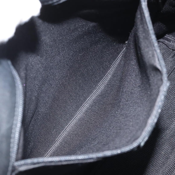 Salvatore Ferragamo Gancini Tote Bag Canvas Navy Silver Auth ka2126