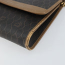 Christian Dior Honeycomb Canvas Chain Shoulder Bag PVC Black Gold Auth ka2127-10