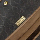 Christian Dior Honeycomb Canvas Chain Shoulder Bag PVC Black Gold Auth ka2127-18
