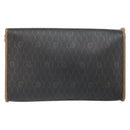 Christian Dior Honeycomb Canvas Chain Shoulder Bag PVC Black Gold Auth ka2127-3