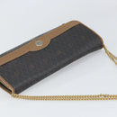 Christian Dior Honeycomb Canvas Chain Shoulder Bag PVC Black Gold Auth ka2127-6