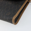 Christian Dior Honeycomb Canvas Shoulder Bag PVC Black Gold Auth ka2128-10
