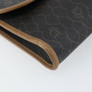 Christian Dior Honeycomb Canvas Shoulder Bag PVC Black Gold Auth ka2128-14