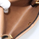 Christian Dior Honeycomb Canvas Shoulder Bag PVC Black Gold Auth ka2128-12