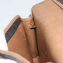 Christian Dior Honeycomb Canvas Shoulder Bag PVC Black Gold Auth ka2128-20