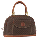CELINE Macadam Canvas Hand Bag PVC Leather Brown Gold Auth ka213-1