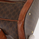 CELINE Macadam Canvas Hand Bag PVC Leather Brown Gold Auth ka213-15