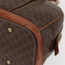 CELINE Macadam Canvas Hand Bag PVC Leather Brown Gold Auth ka213-16