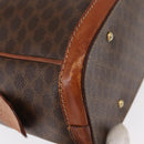 CELINE Macadam Canvas Hand Bag PVC Leather Brown Gold Auth ka213-17