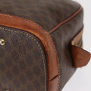 CELINE Macadam Canvas Hand Bag PVC Leather Brown Gold Auth ka213-9