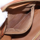 CELINE Macadam Canvas Hand Bag PVC Leather Brown Gold Auth ka213-24