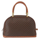 CELINE Macadam Canvas Hand Bag PVC Leather Brown Gold Auth ka213-2