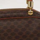 CELINE Macadam Canvas Hand Bag PVC Leather Brown Gold Auth ka213-3