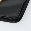 FENDI Hand Bag Leather 2way Black Gold Auth ka2131-14