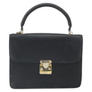 FENDI Hand Bag Leather 2way Black Gold Auth ka2131-13