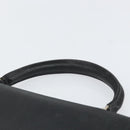 FENDI Hand Bag Leather 2way Black Gold Auth ka2131-8