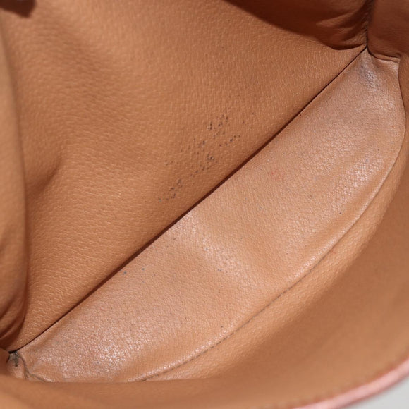 CELINE Macadam Canvas Tote Bag PVC Leather Brown Gold Auth ka2135