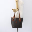 CELINE Macadam Canvas Tote Bag PVC Leather Brown Gold Auth ka2135-22