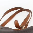 CELINE Macadam Canvas Tote Bag PVC Leather Brown Gold Auth ka2135-8