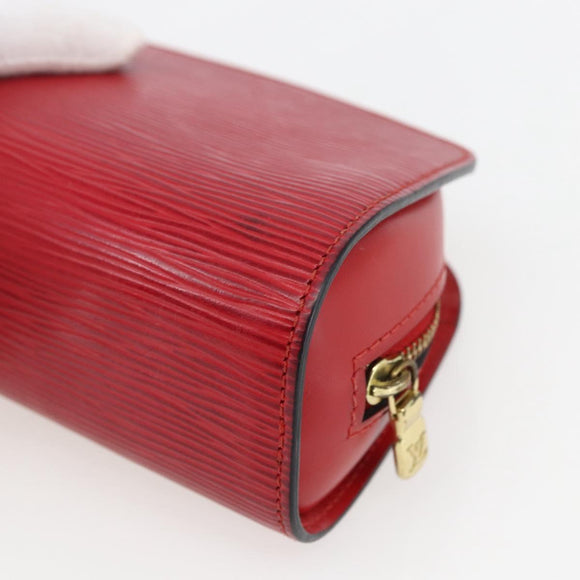 LOUIS VUITTON Epi Dauphine PM Pouch Castilian Red M48447 LV Auth ka2148