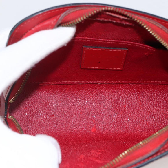 LOUIS VUITTON Epi Dauphine PM Pouch Castilian Red M48447 LV Auth ka2148