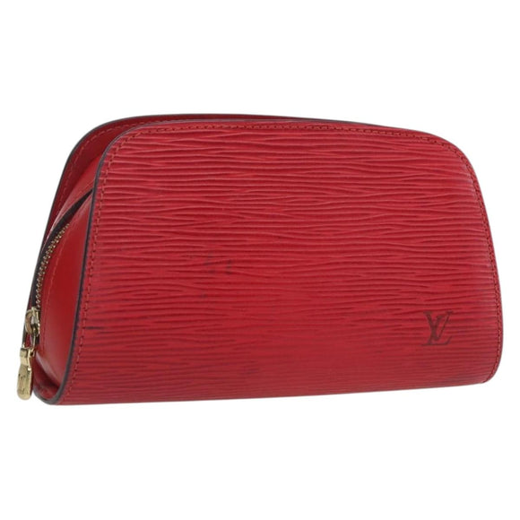 LOUIS VUITTON Epi Dauphine PM Pouch Castilian Red M48447 LV Auth ka2148
