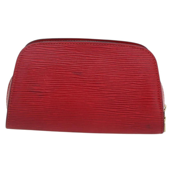 LOUIS VUITTON Epi Dauphine PM Pouch Castilian Red M48447 LV Auth ka2148