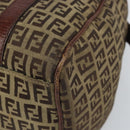 FENDI Zucchino Canvas Hand Bag Beige Gold Auth ka2154-15