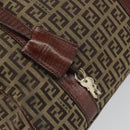 FENDI Zucchino Canvas Hand Bag Beige Gold Auth ka2154-10