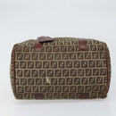 FENDI Zucchino Canvas Hand Bag Beige Gold Auth ka2154-5