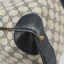 GUCCI GG Supreme Sherry Line Hand Bag PVC Navy Gold Auth ka2155-13