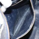 GUCCI GG Supreme Sherry Line Hand Bag PVC Navy Gold Auth ka2155-20