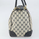 GUCCI GG Supreme Sherry Line Hand Bag PVC Navy Gold Auth ka2155-4
